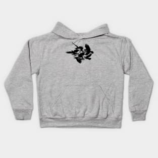 Silhouette of Crows Flying Kids Hoodie